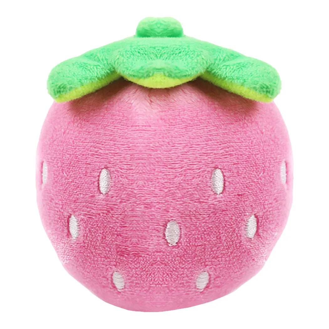 Strawberry Plush Cat/ Dog Chew Toy