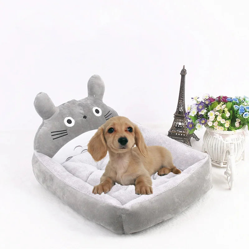 Tufted Plush Velveteen Animal Shaped Dog & Cat Bed