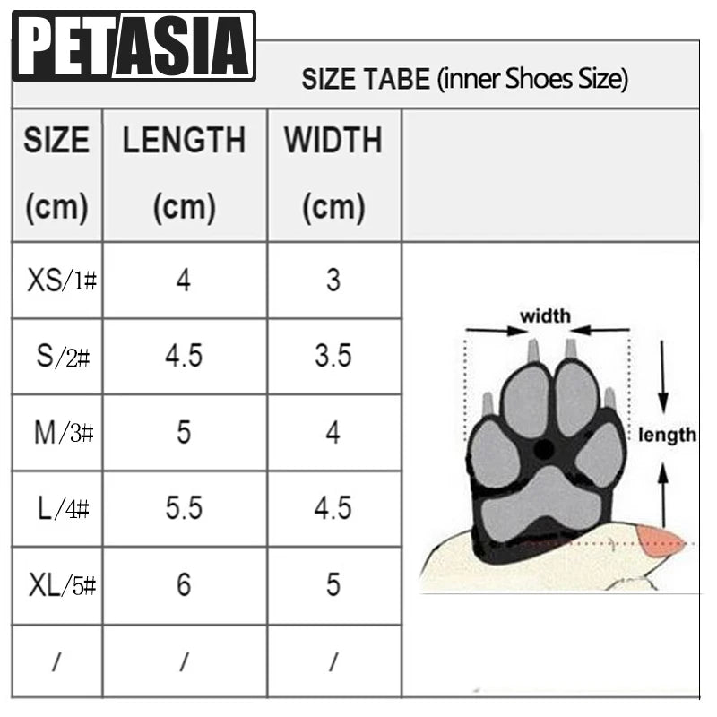 Pet Leather Winter Snow Shoes