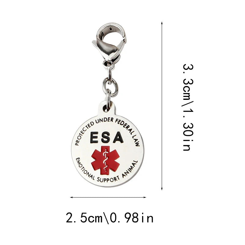 ESA Stainless Steel Dog & Cat Collar Tag