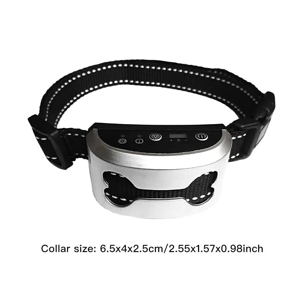 Pet Dog Anti Bark Collar Control Train Rechargeable IP65 Waterproof Stop Barking Dog Vibration Ultrasonic Training Collars