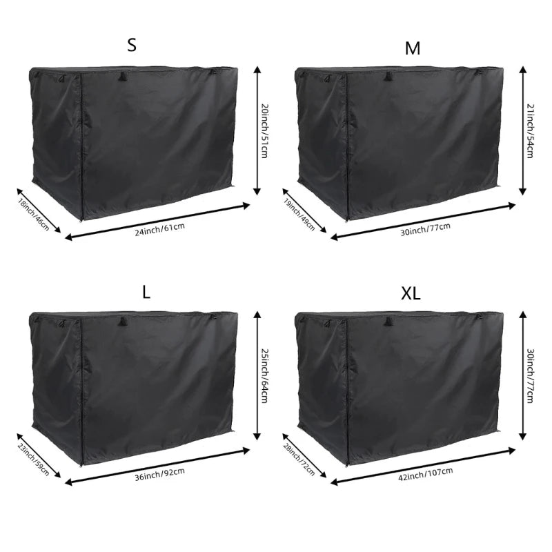 Weather Resistant Covered Metal Dog Crate