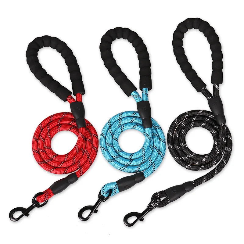 Extra Strength & Grip Reflective Multi Color Dog & Cat Pet Thick Rope Leash