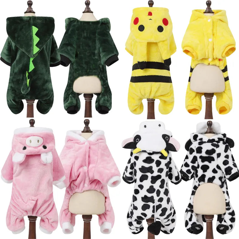 Fleece Animal Dog Pajamas