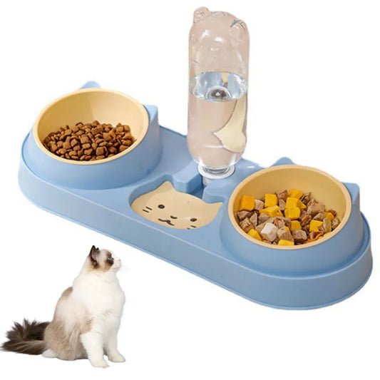 Kawaii Cat Feeder With Automatic Water Refill