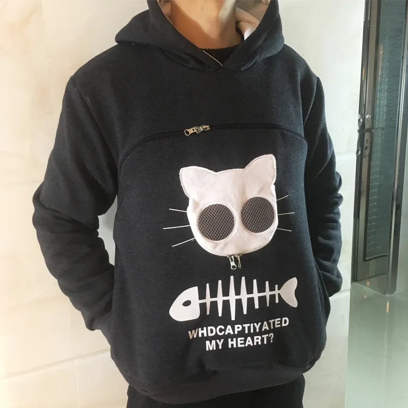 Cat Carrier Pocket Hoodie