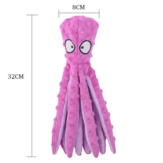 Plush Octopus Dog Chew Toy