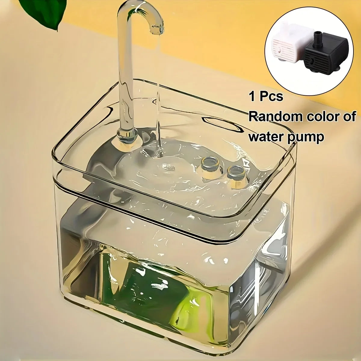 Transparent 1.5 Liter Cat Water Drinking Fountain