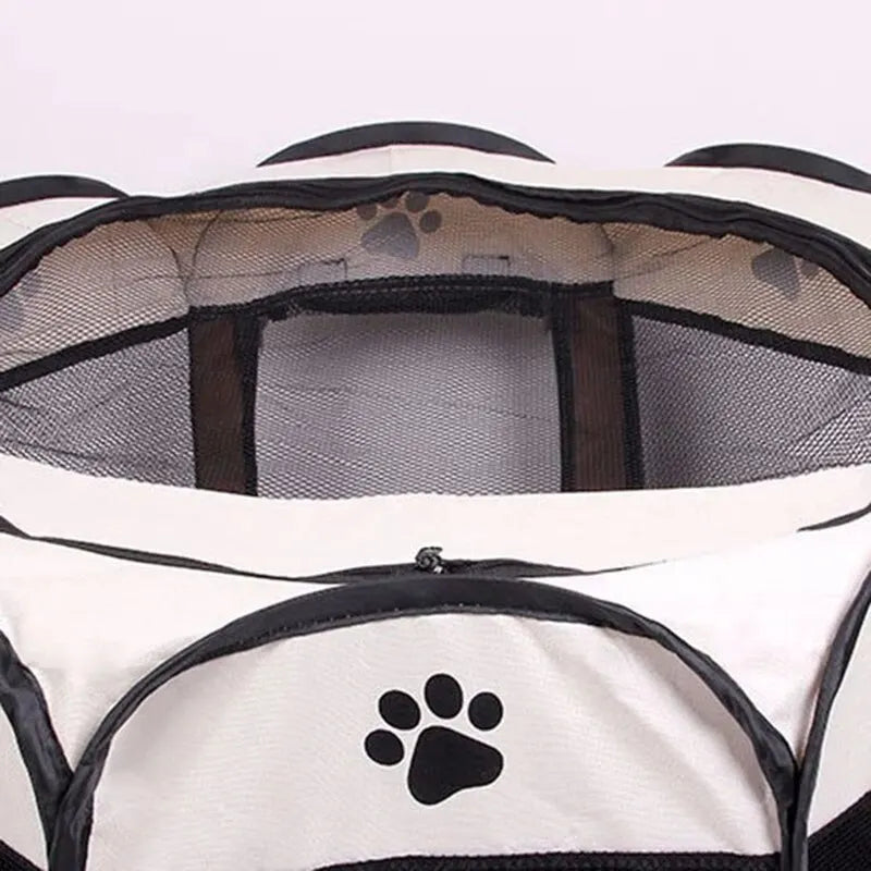 Foldable Paw Print Pet Tent Kennel