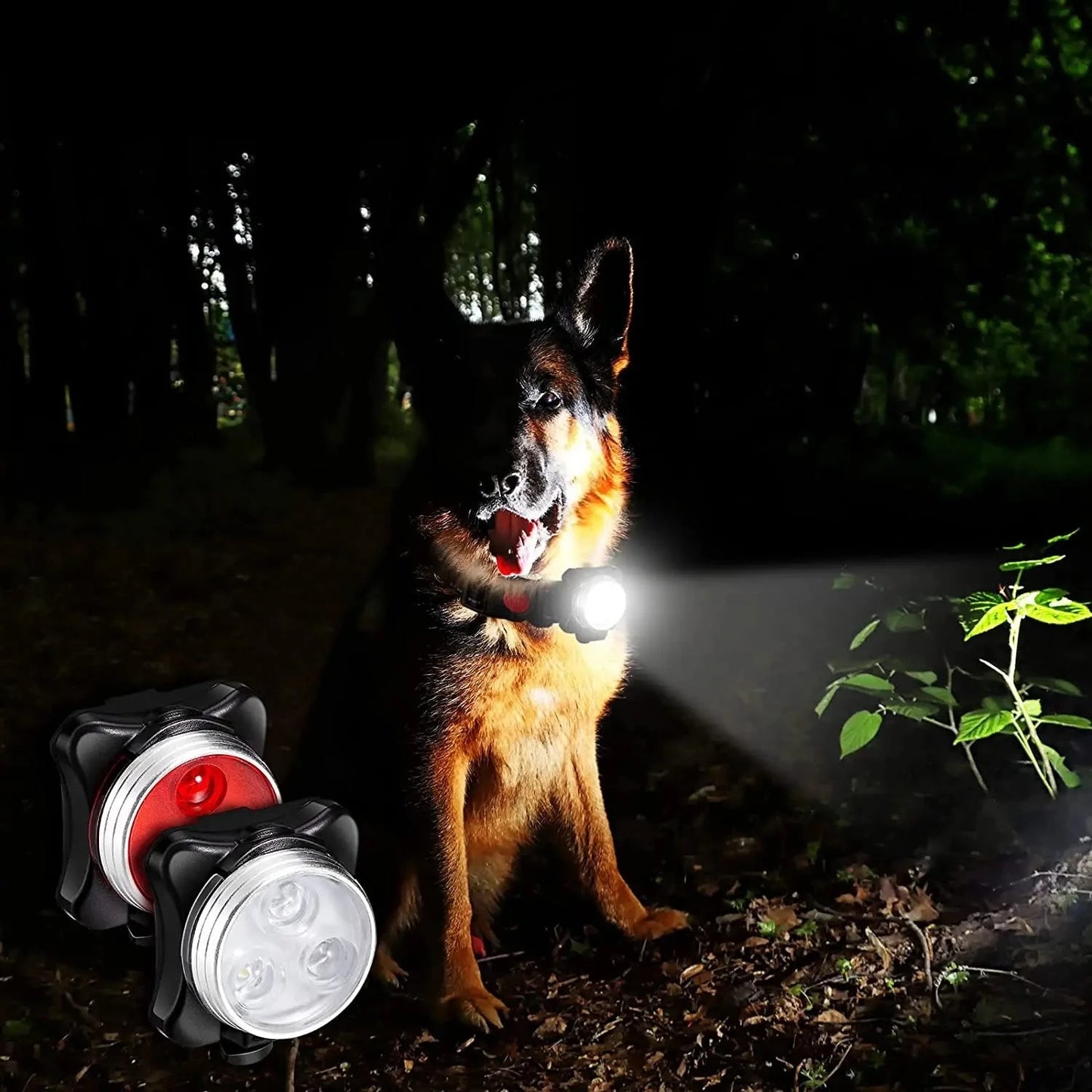 Rechargeable Multi Mode Switch Clip On Flashlight Dog & Cat Collar Attachment