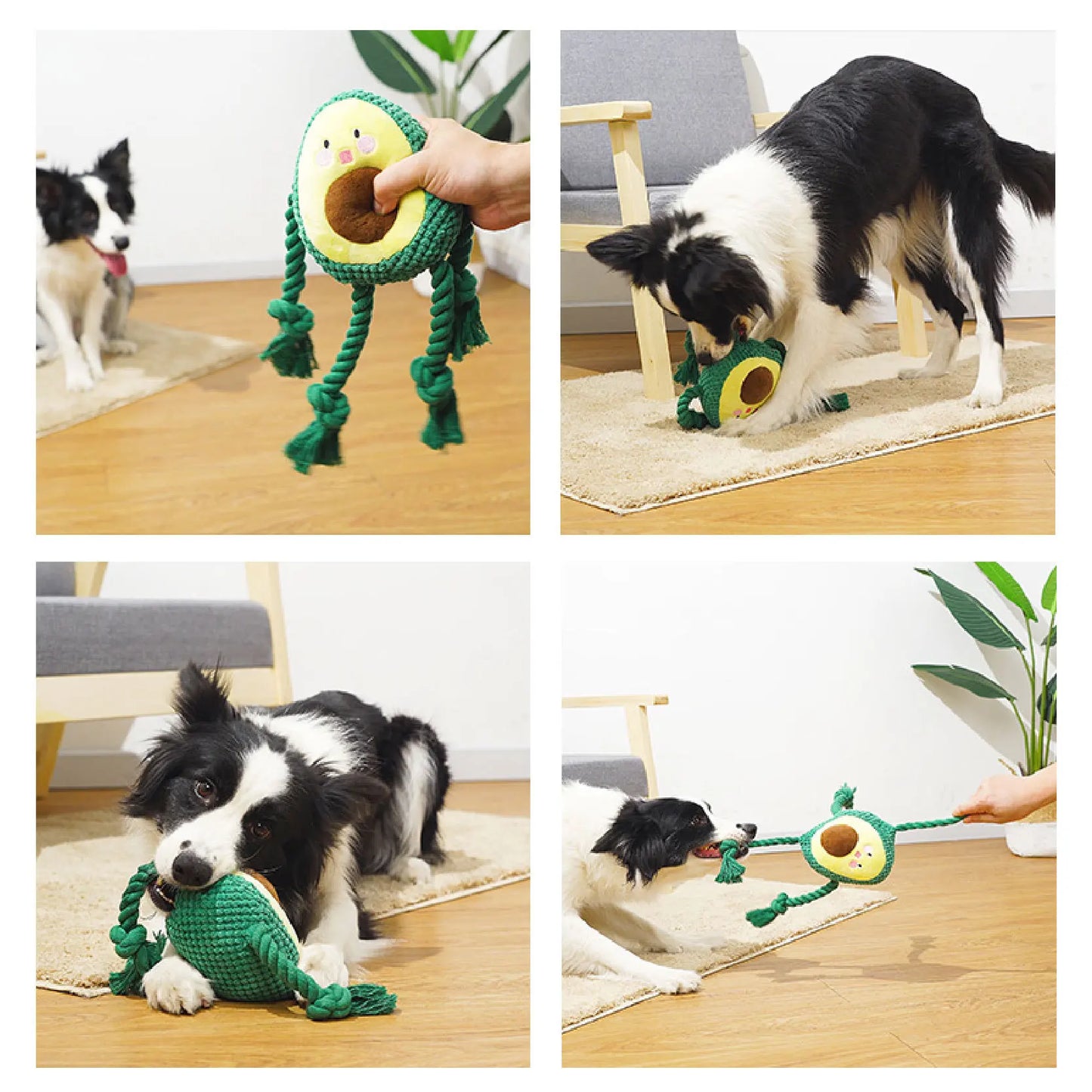 Large Avocado Rope Dog Chew Toy