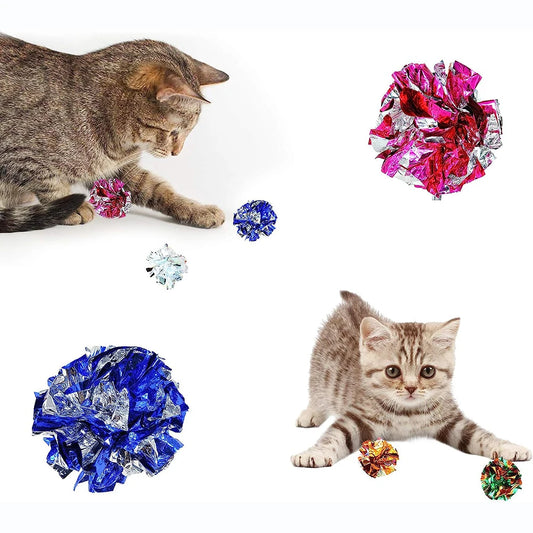 10pcs/ 20pcs Small Mylar Ball Cat Toys