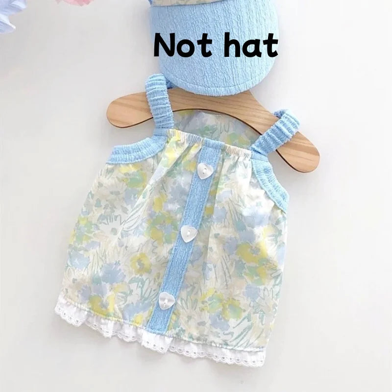 Luxury Dog Clothes Summer Suspender Dog Skirt Cute Print Puppy Princess Dress Sweet Cat Dress Pet Costumes Chihuahua Pet Clothes