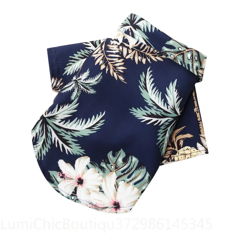 Hawaiian Beach Style Summer Dog Shirt Light‑Breathable Pet Clothes For Small Medium Puppy Dogs Cats Fit For Pug French Bulldog Vacation Outdoor Pet Apparel Supply