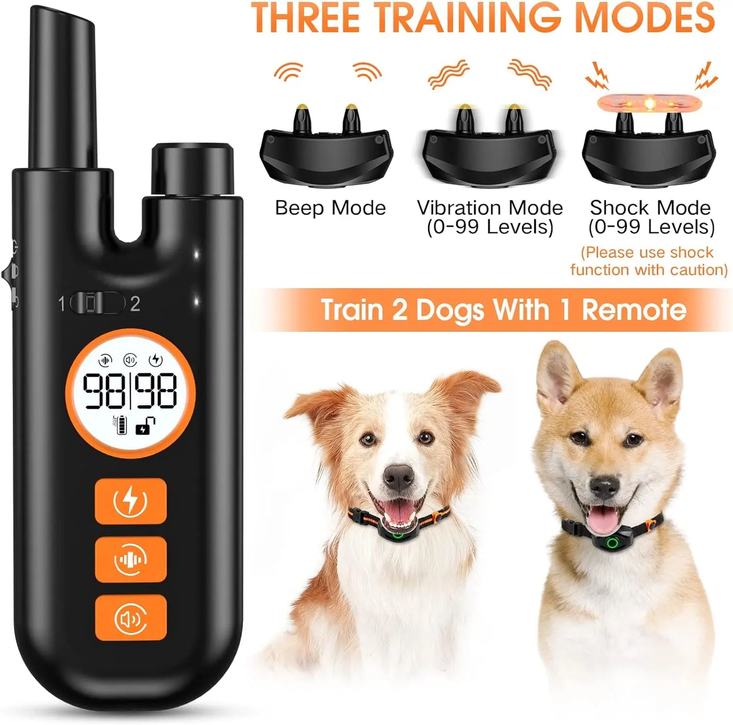 Safe Dog Training Adjustable Shock Dog Collar