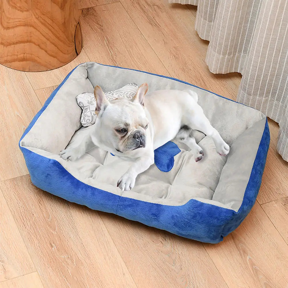 Large Plush Cushioned Plush Dog Bed