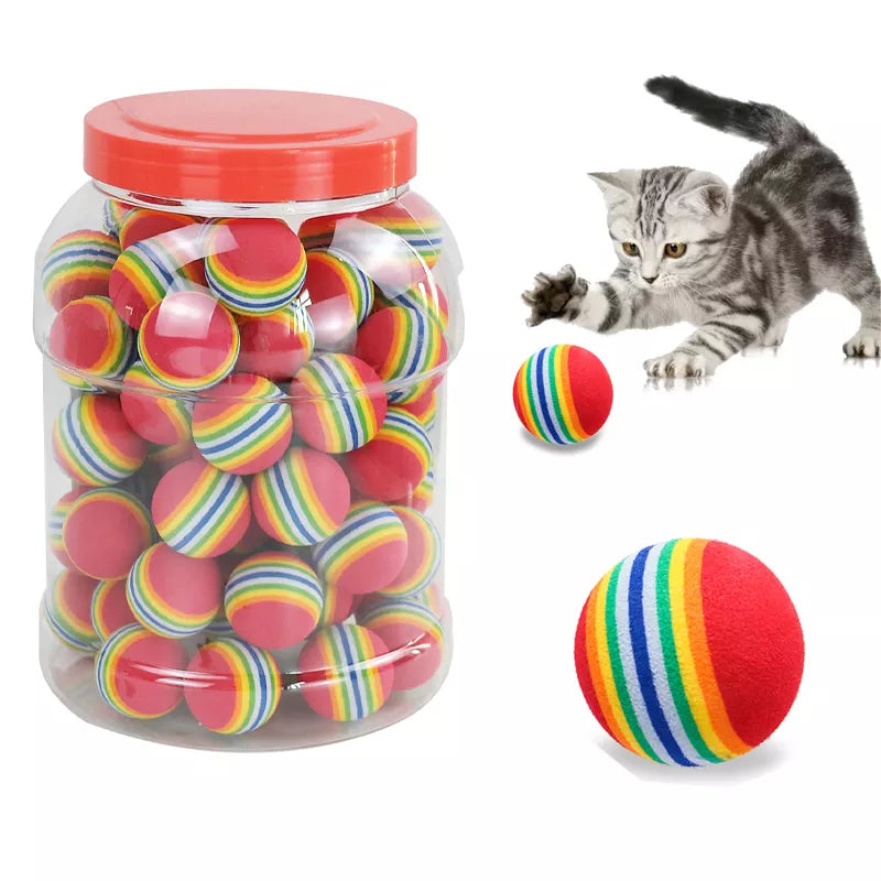 Rainbow EVA Ball Cat Toy