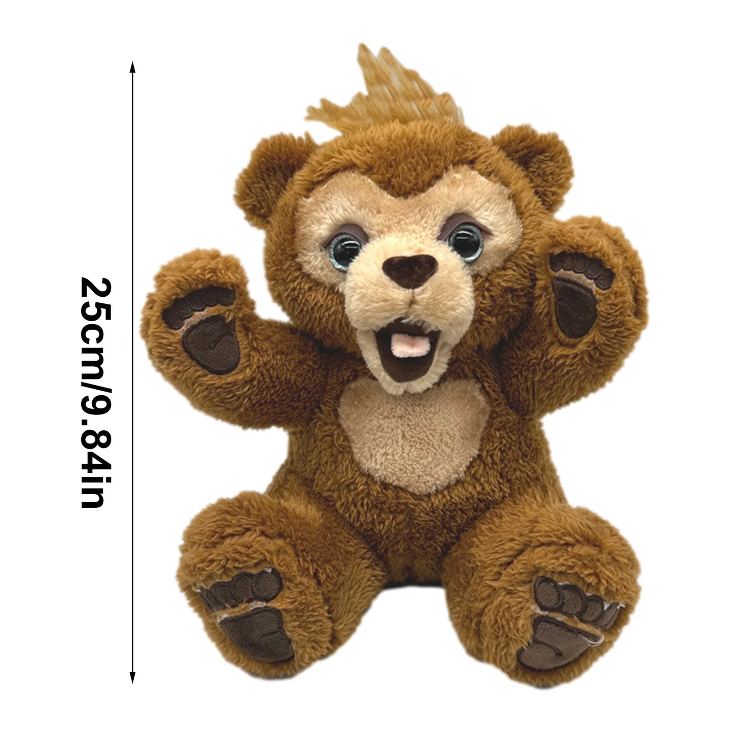 Soft Curious Bear Animals Doll Kids Toy Cute Bear With Sound Stuffed Christmas Gift Kawaii Electric Toys Learning Toys Kids Toys