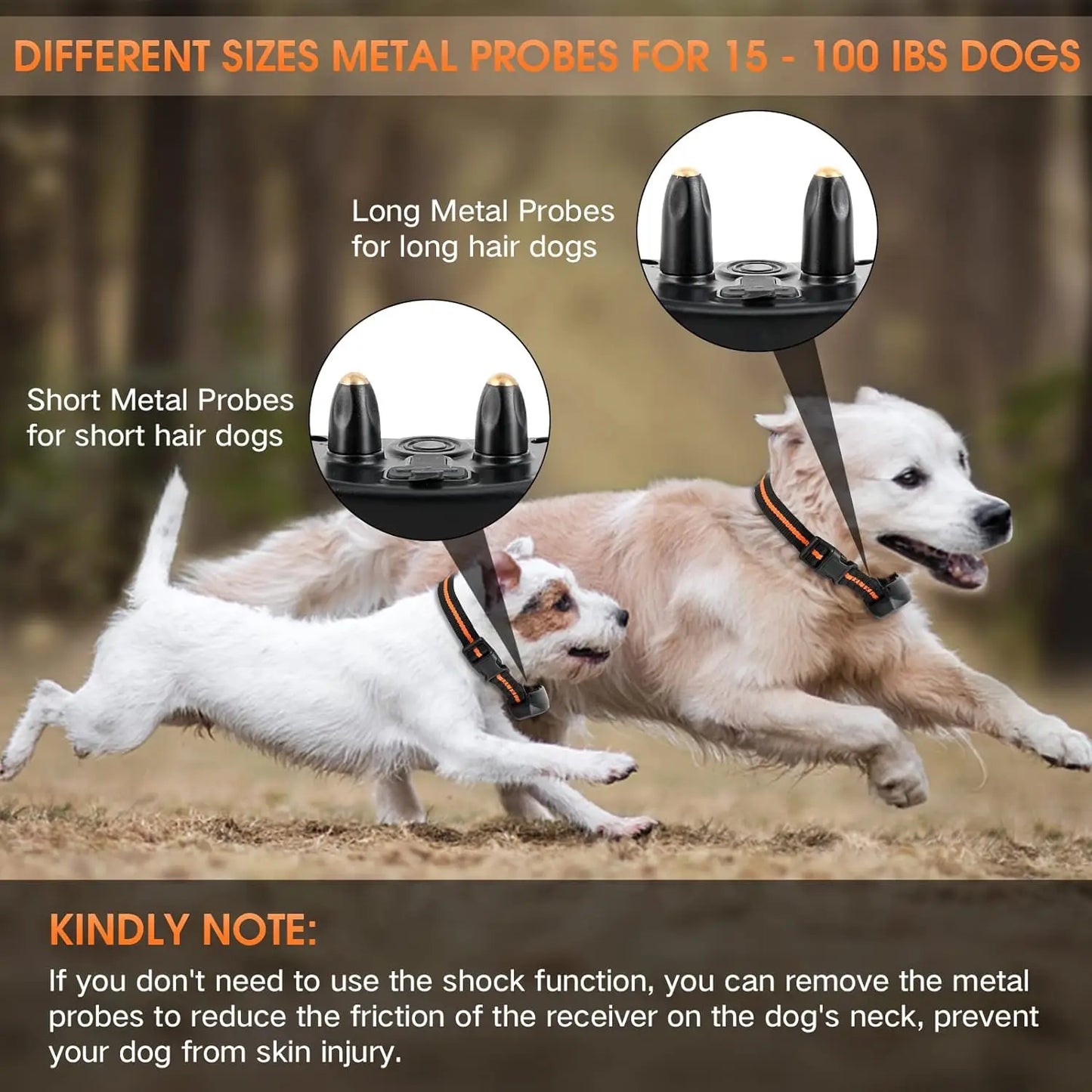 Safe Dog Training Adjustable Shock Dog Collar