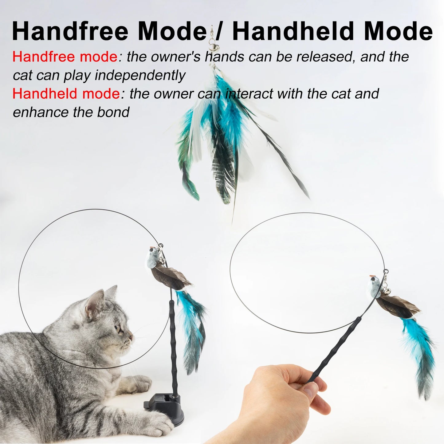 Mountable Bird Wand Cat Toy