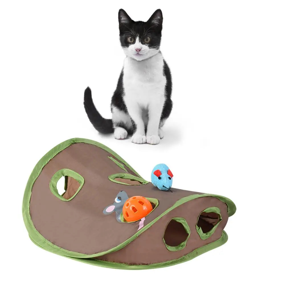 9 Hole Hide and Seek Tent Cat Game