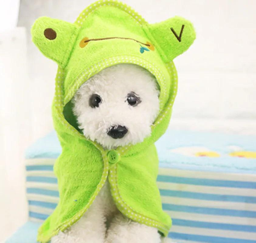 Cotton Animal Shaped Button Up Dog Drying Towel