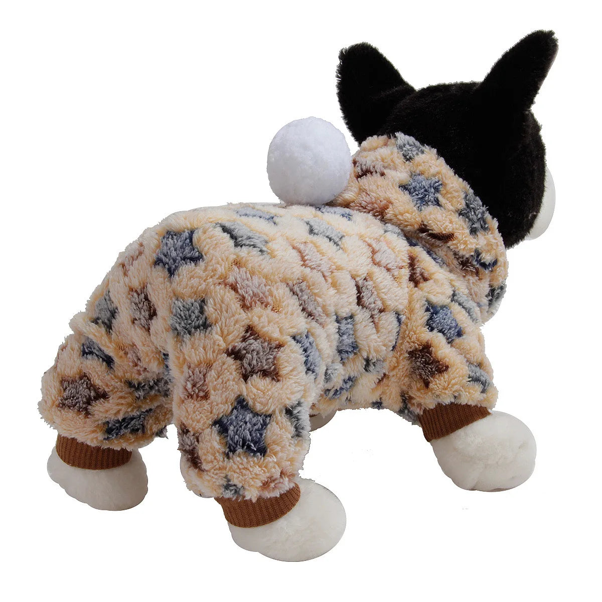 Fleece Flannel Winter Plush Ball Dog & Cat Pajama Hoodie