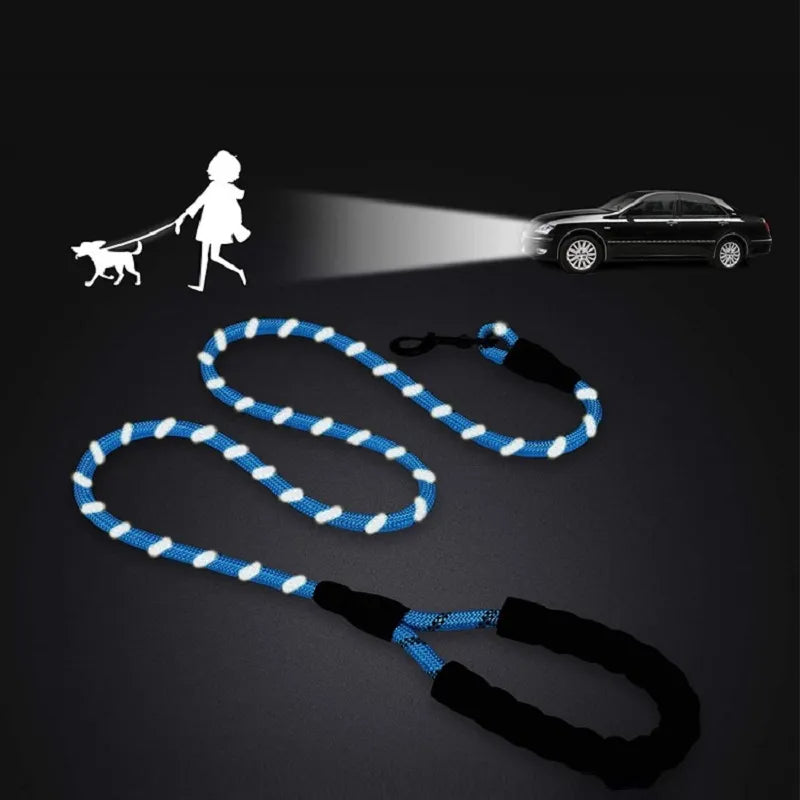 Extra Strength & Grip Reflective Multi Color Dog & Cat Pet Thick Rope Leash