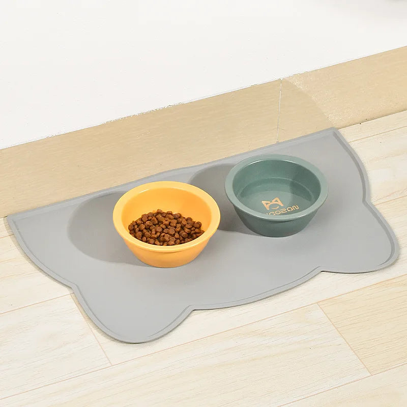 Non Slip Spill Proof Cat/ Dog Fun Shaped Colorful Silicone Food Mat