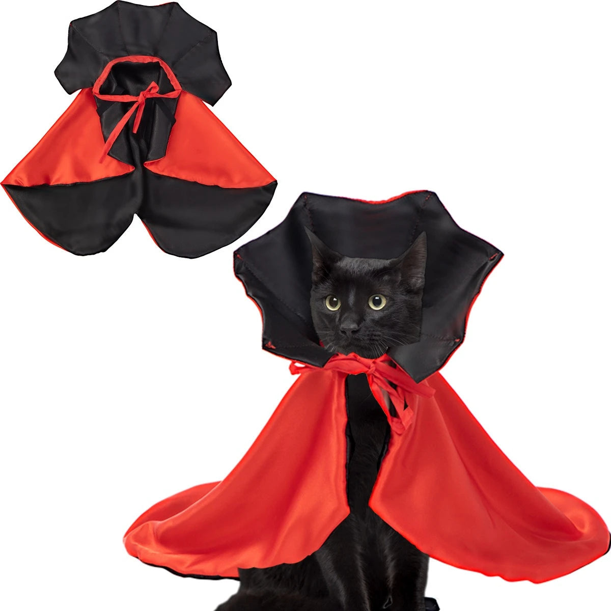 Cute Halloween Pet Costumes Cosplay Vampire Cloak For Small Dog Cat Kitten Puppy Dress Kawaii Pet Clothes Cat Accessoties Gift