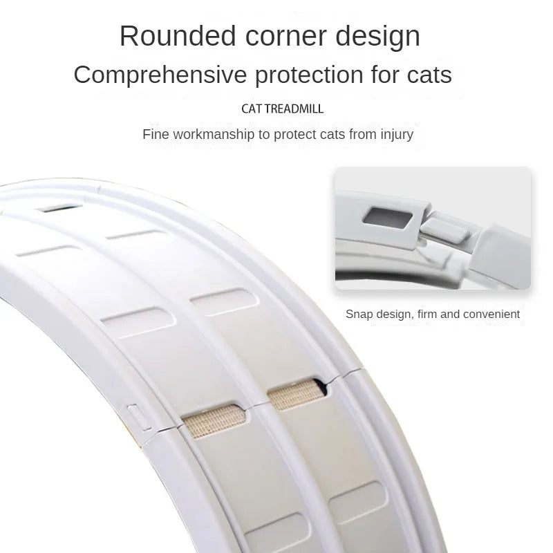 Silent Roller Cat Treadmill Pet Furniture Anti-stuck Feet Fitness Cat Running Wheel Plastic Pet Cat Treadmill