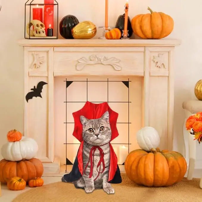 Cute Halloween Pet Costumes Cosplay Vampire Cloak For Small Dog Cat Kitten Puppy Dress Kawaii Pet Clothes Cat Accessoties Gift