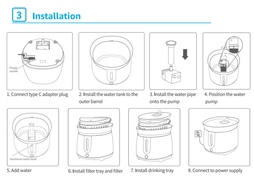 2 Liter Wireless Recirculating Cat Water Fountain