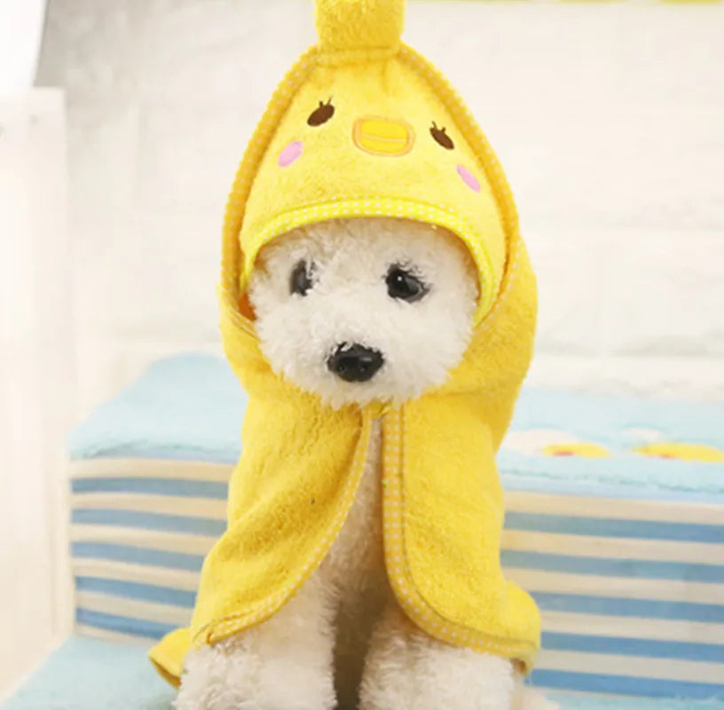 Cotton Animal Shaped Button Up Dog Drying Towel