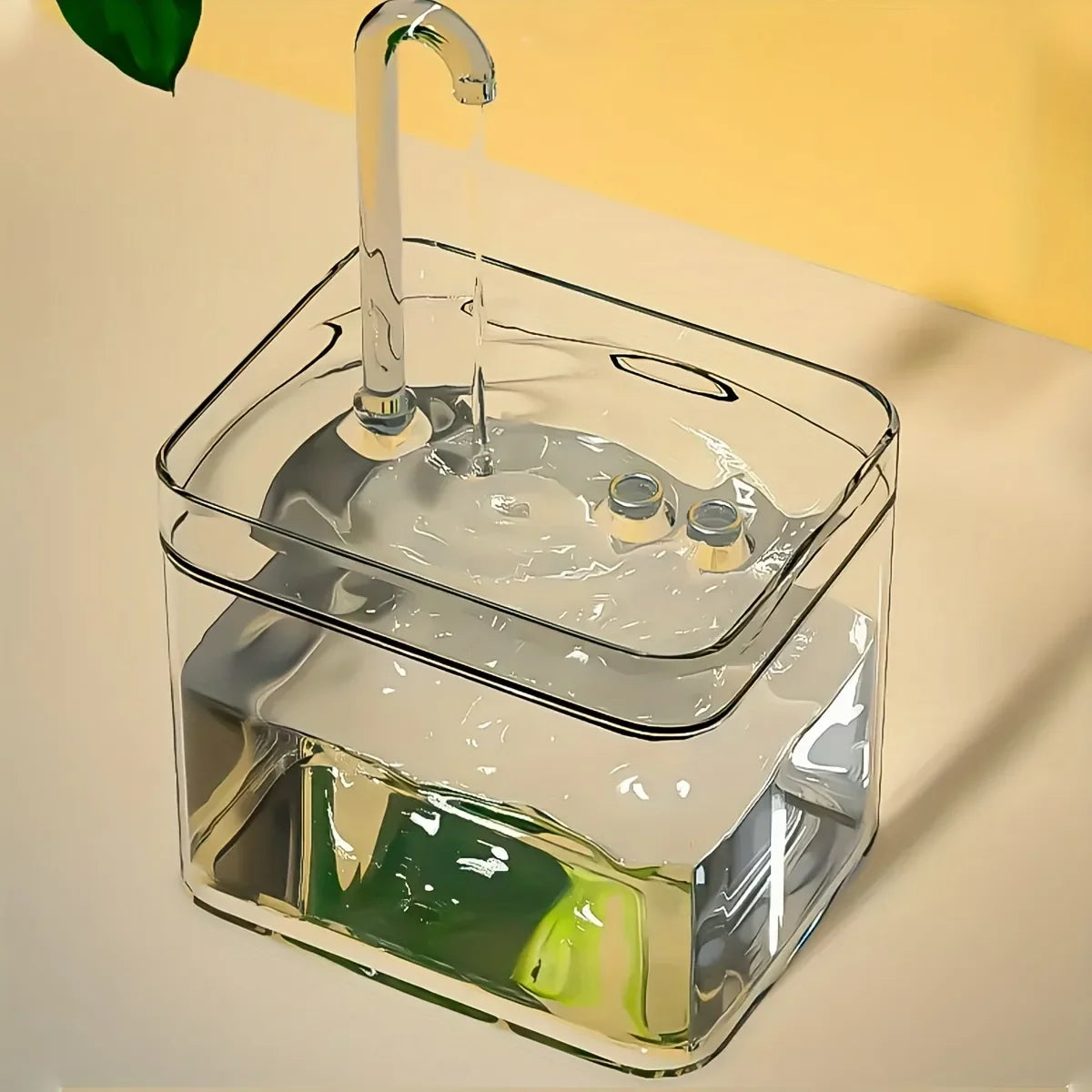 Transparent 1.5 Liter Cat Water Drinking Fountain