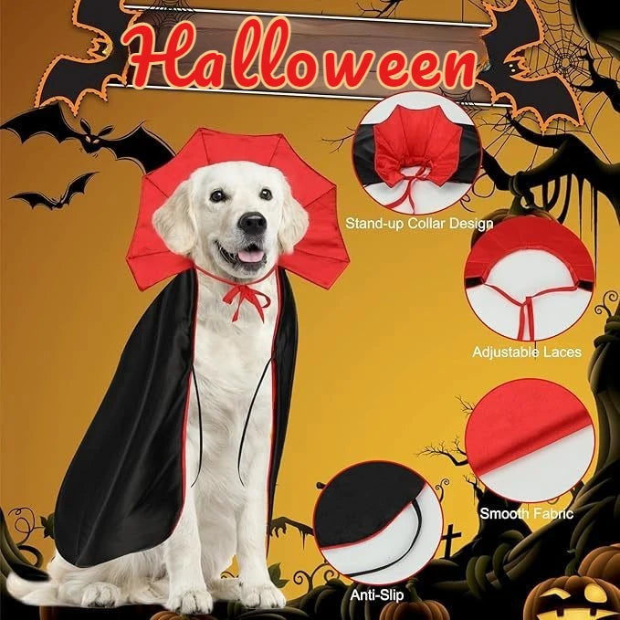 Cute Halloween Pet Costumes Cosplay Vampire Cloak For Small Dog Cat Kitten Puppy Dress Kawaii Pet Clothes Cat Accessoties Gift