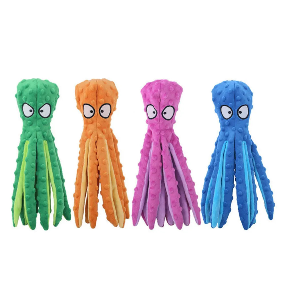 Plush Octopus Dog Chew Toy