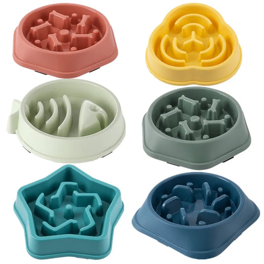 Fun Shaped Slow Feeder Pet Food Bowl