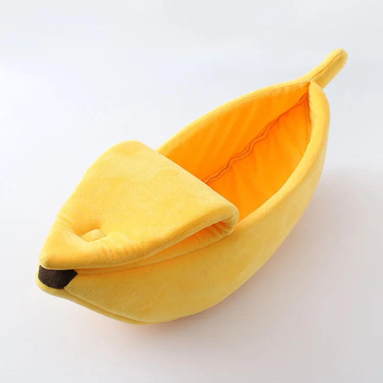 Banana Peel Cushioned Cat Bed