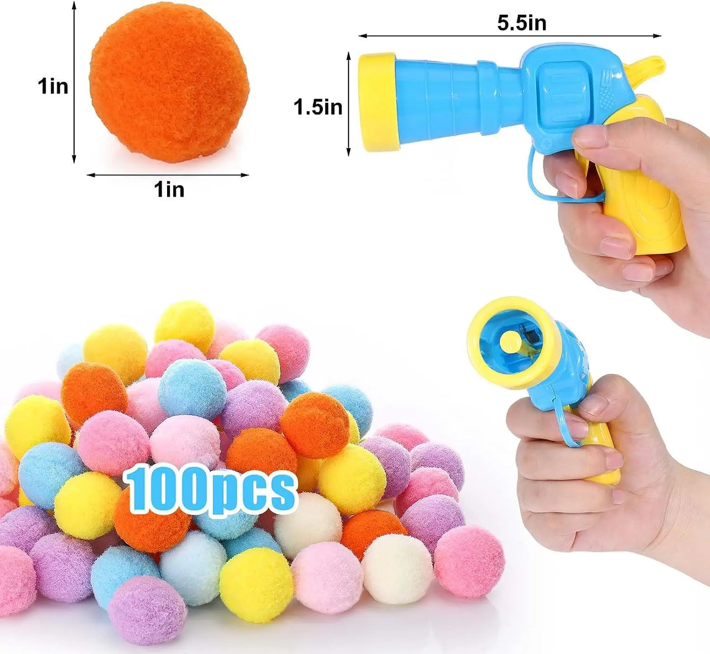 Cotton Ball Cat Toy Launcher Gun