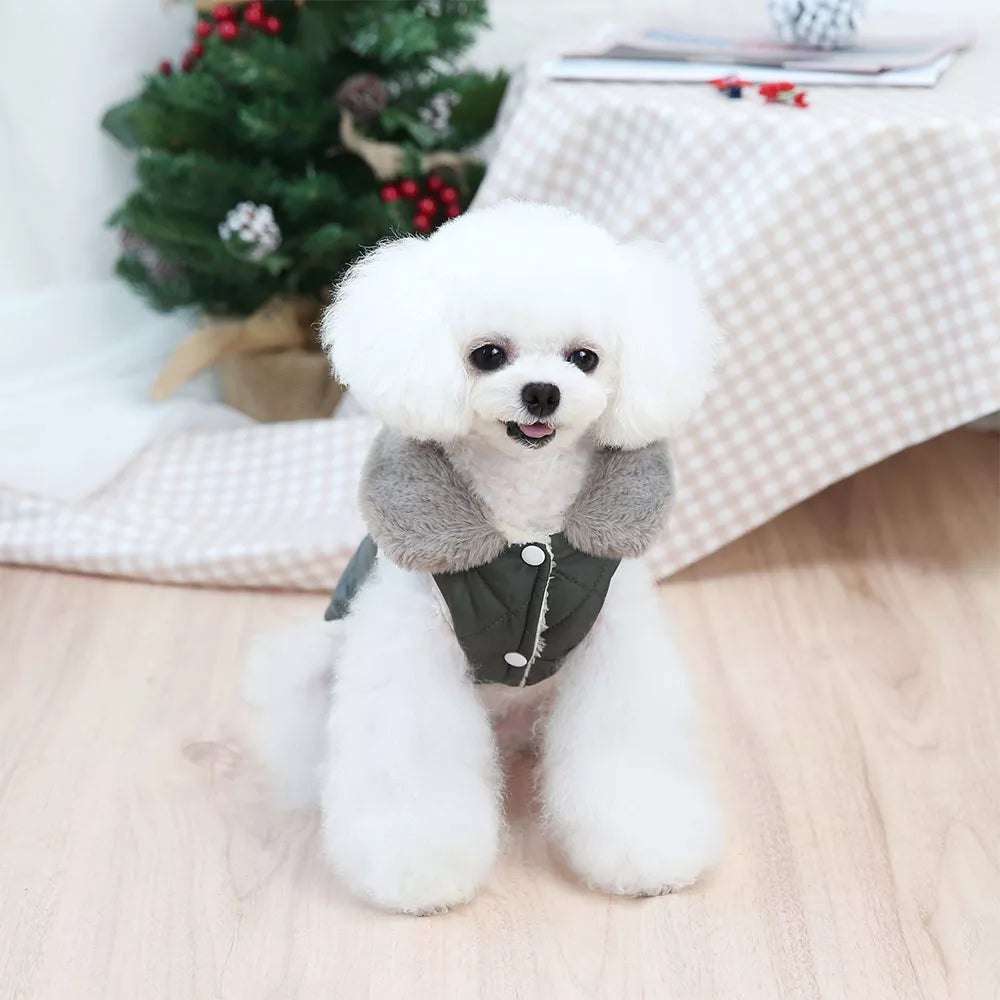 Winter Fur Collar Puffer Snow Dog & Cat Jacket