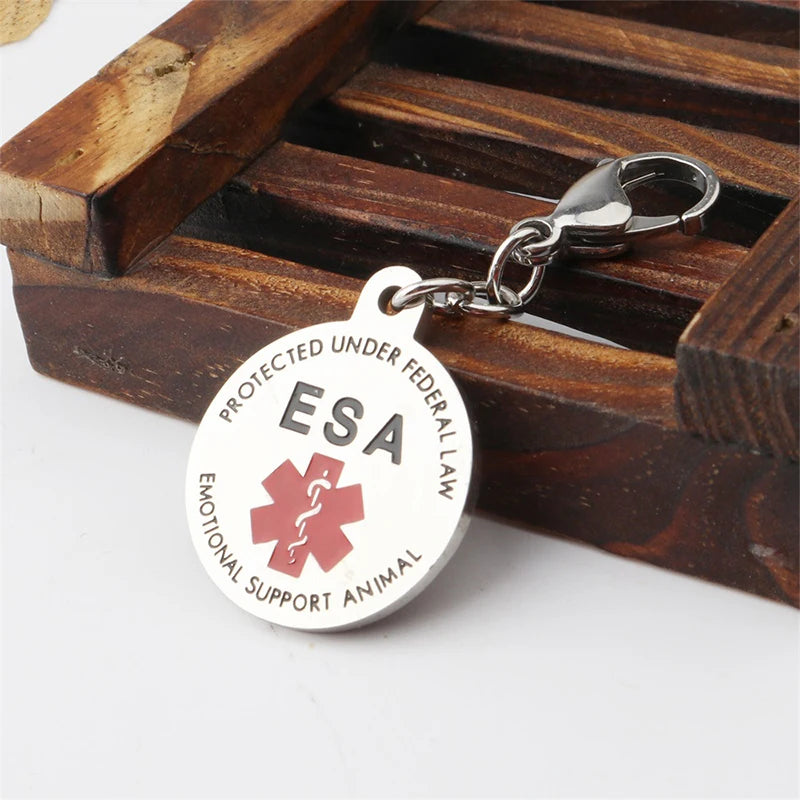 ESA Stainless Steel Dog & Cat Collar Tag