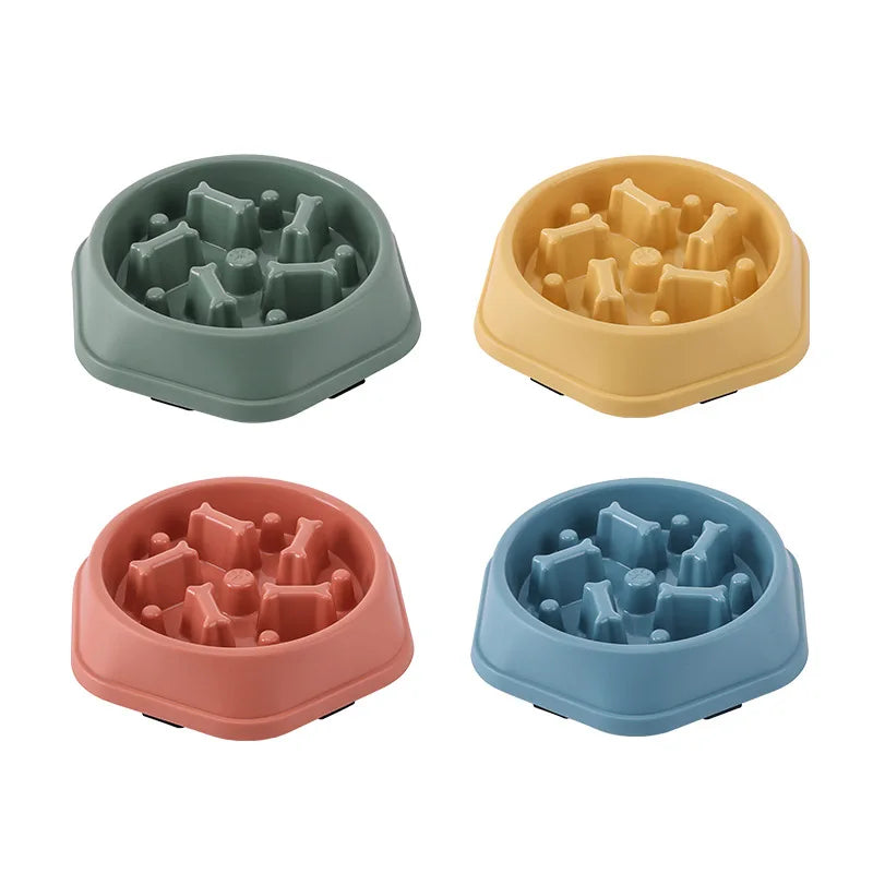 Fun Shaped Slow Feeder Pet Food Bowl