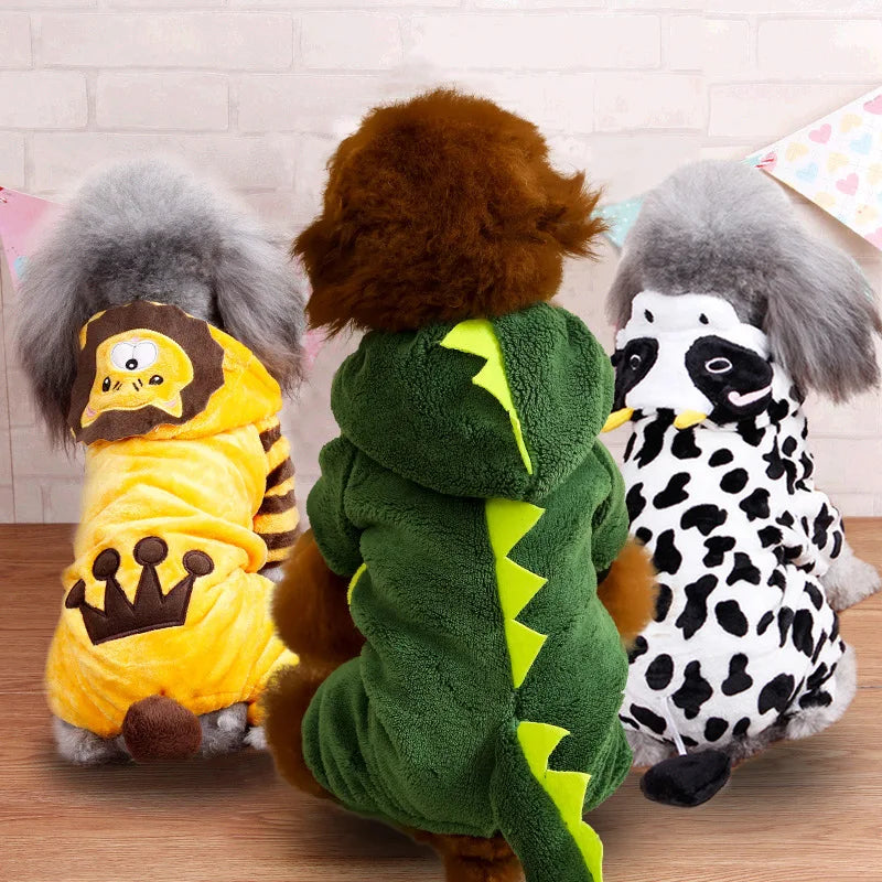 Fleece Animal Dog Pajamas