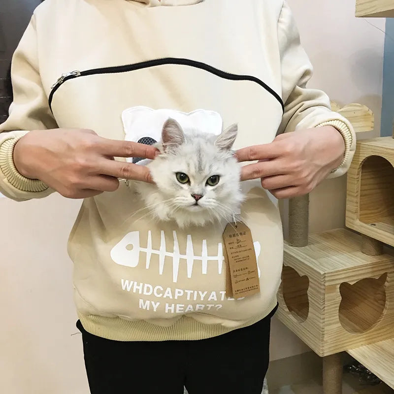 Cat Carrier Pocket Hoodie