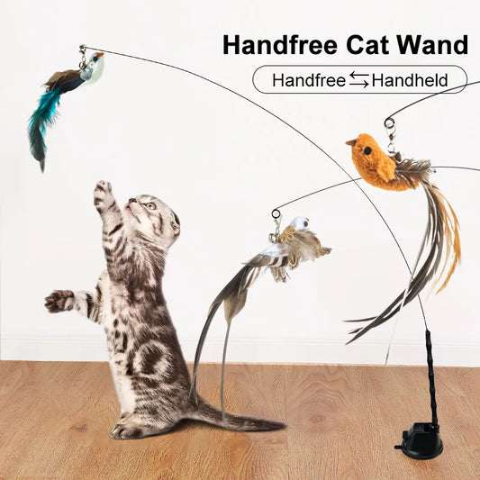 Mountable Bird Wand Cat Toy