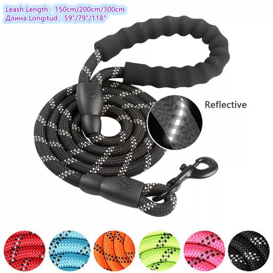 Extra Strength & Grip Reflective Multi Color Dog & Cat Pet Thick Rope Leash